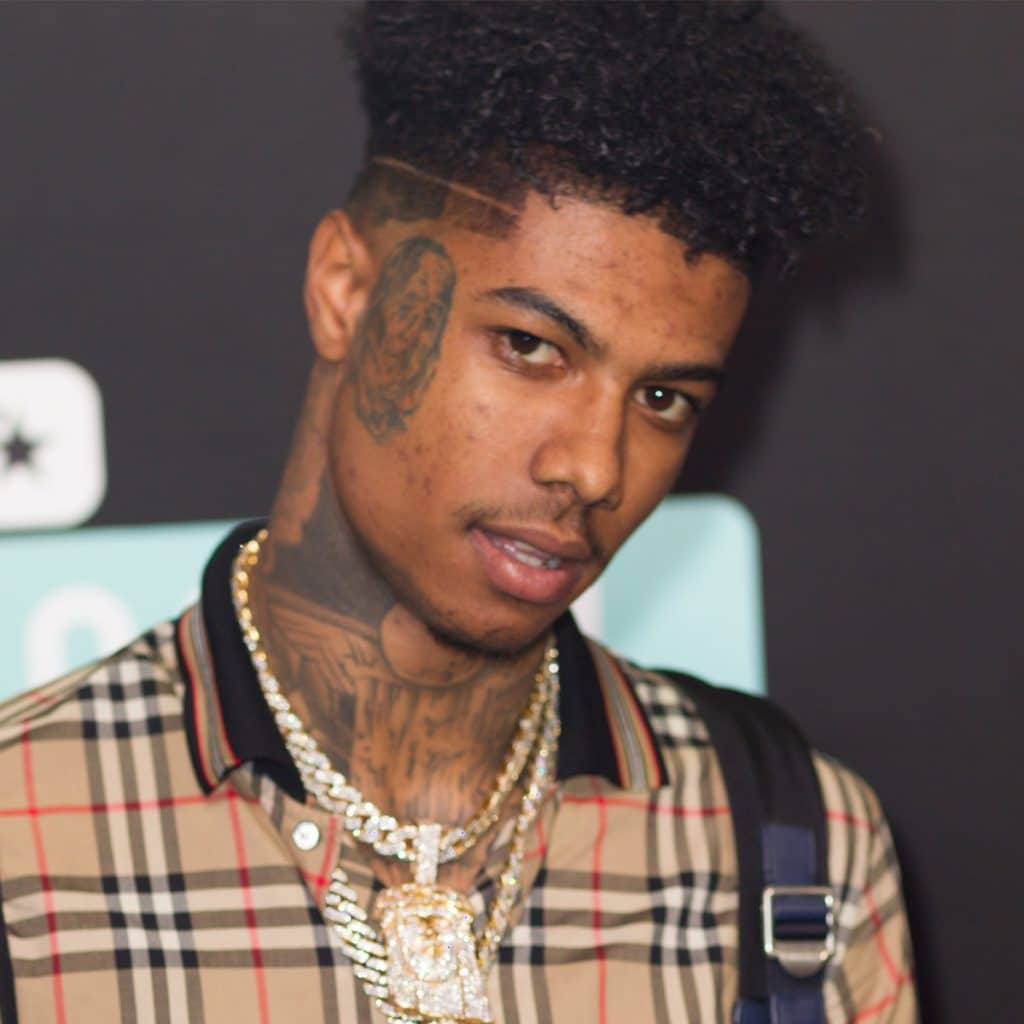 Blueface before performing in Bet Social Awards