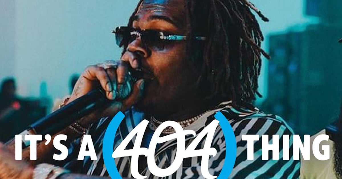 rapper gunna, holding microphone, it's a 404 thing