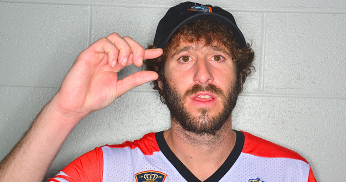 rapper lil dicky poses at birthday bash at philips arena in 2016