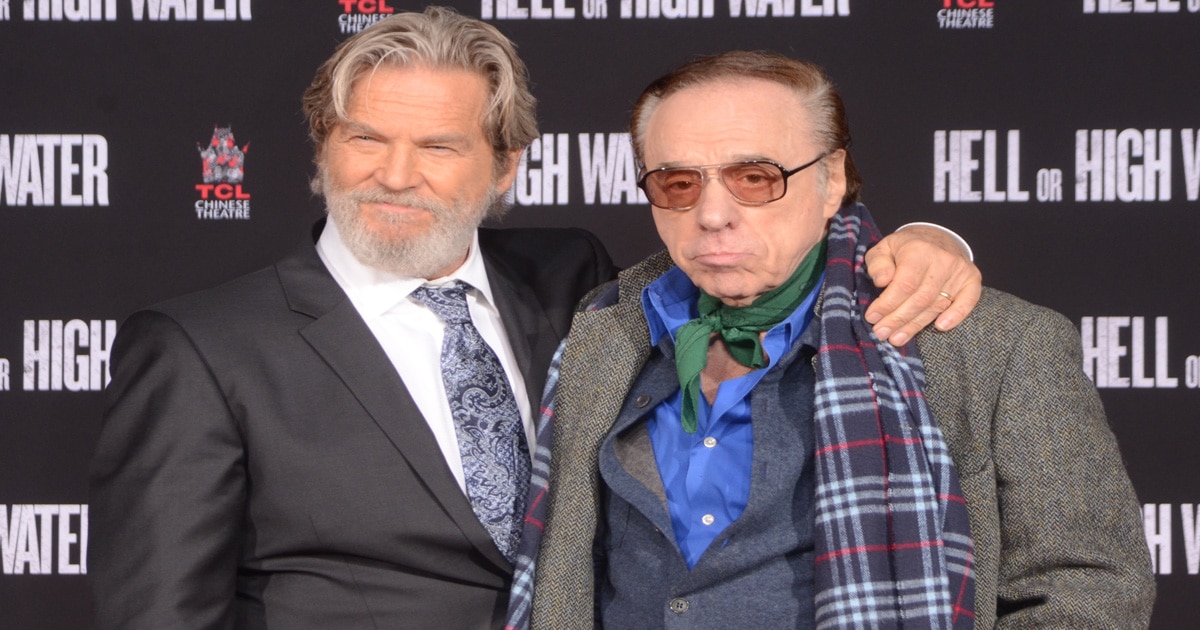 director peter bogdanovich and actor jeff bridges at the hand and foot print ceremony