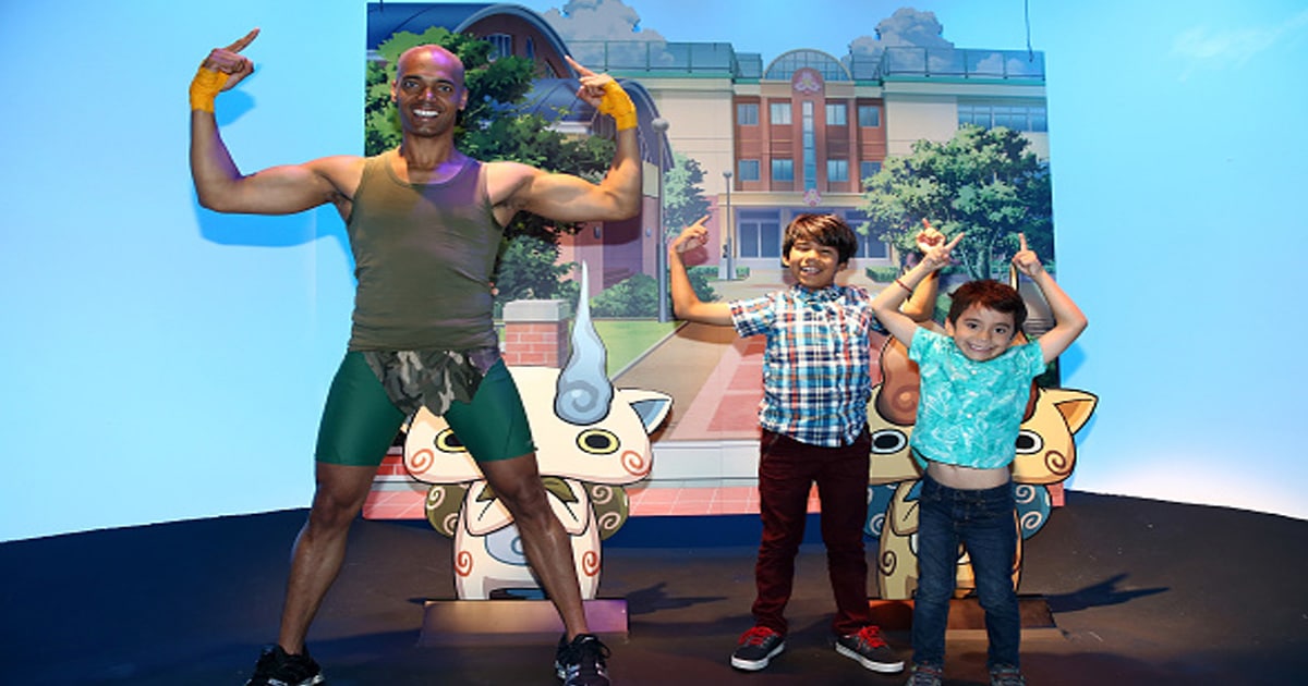 fitness guru billy blanks jr at the yo-kai watch 2 preview event in 2016