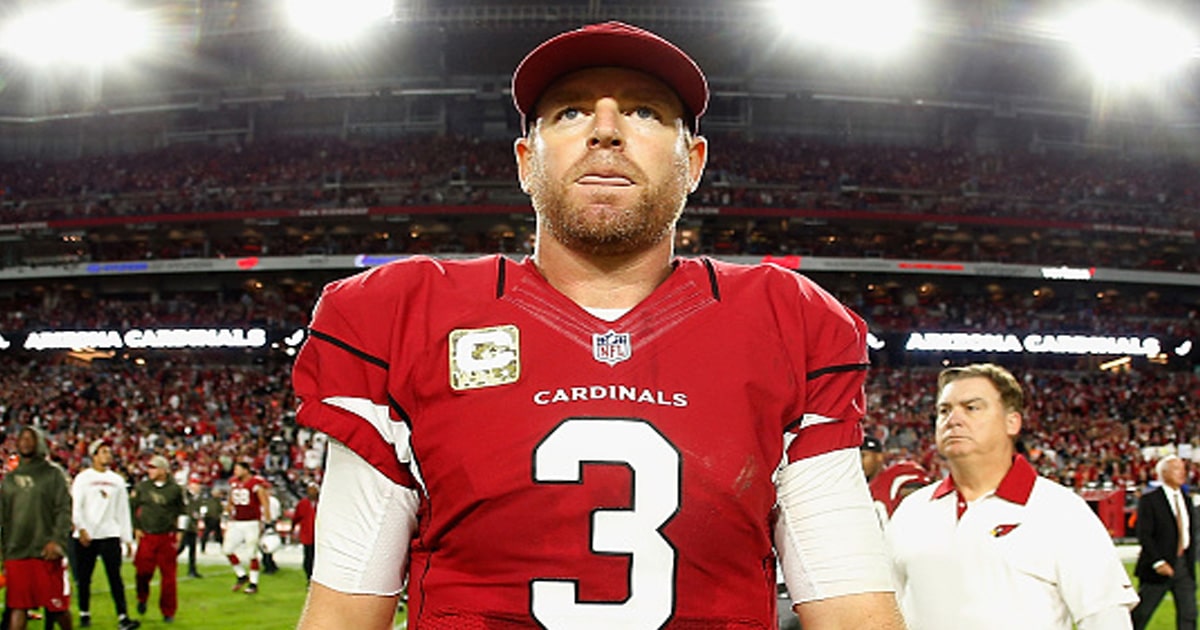 Carson Palmer #3 of the Arizona Cardinals walks out onto the field