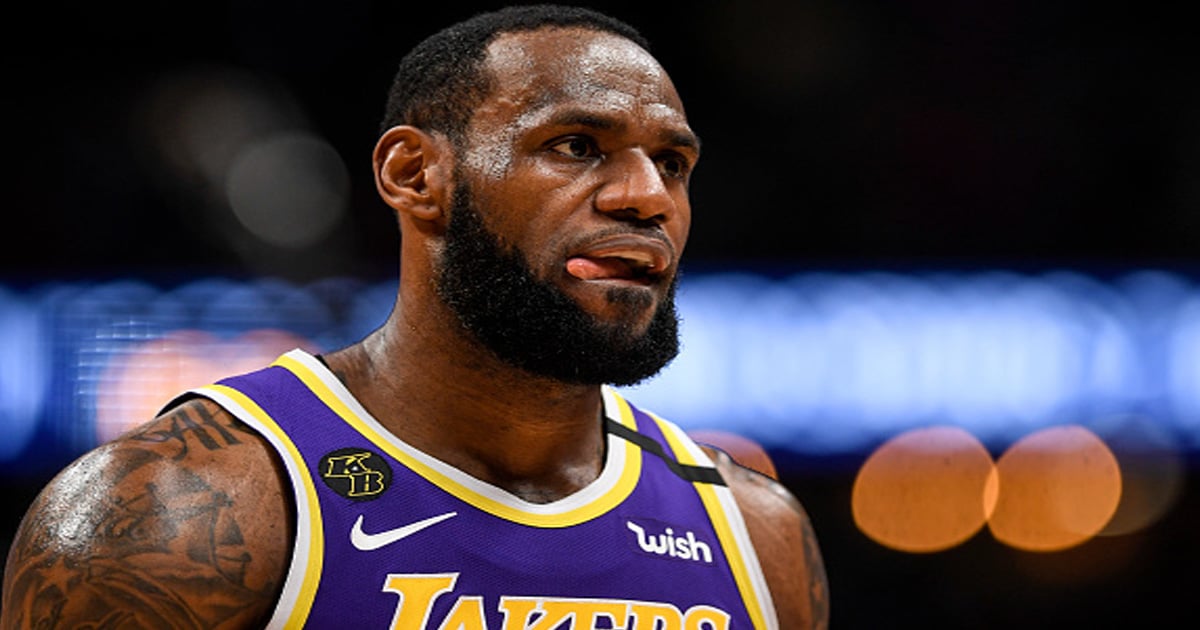 richest athletes LeBron James (23) of the Los Angeles Lakers licks his chops