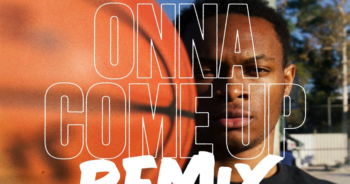 rapper lil eazzyy poses on basketball court for onna come up remix