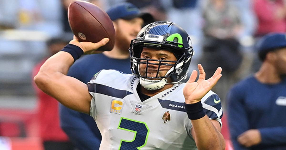 richest nfl players Russell Wilson #3 of the Seattle Seahawks prepares for a game against the Arizona Cardinals 