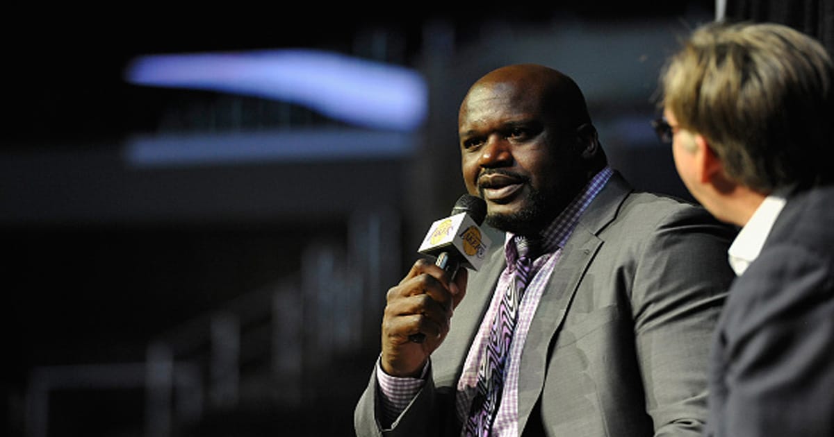 richest nba players Shaquille O'Neal speaks at the 12th Annual Lakers All-Access Event 