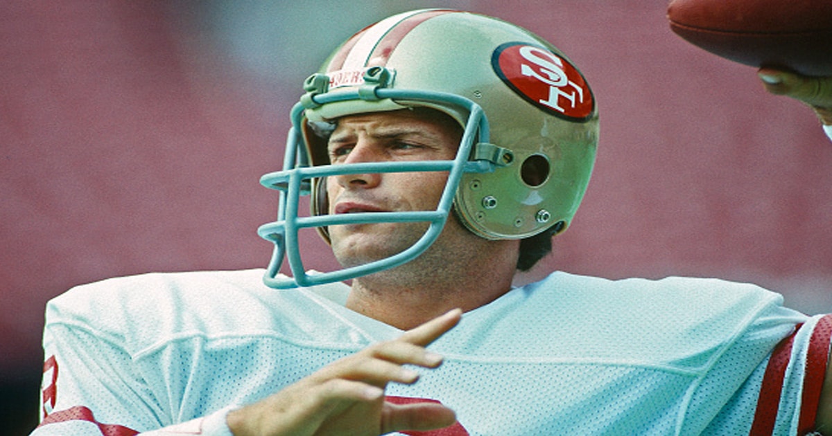 richest nfl players Steve Young of the San Francisco 49ers passes during pregame warm up