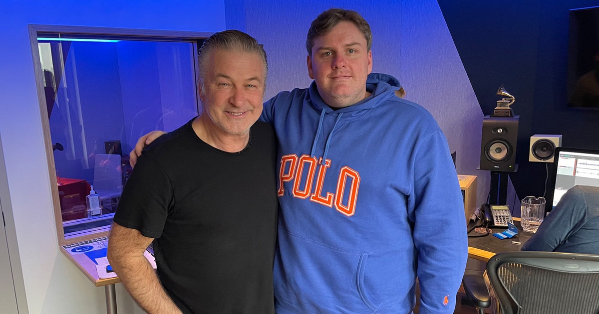 comedian tim dillon poses in picture with actor alec baldwin