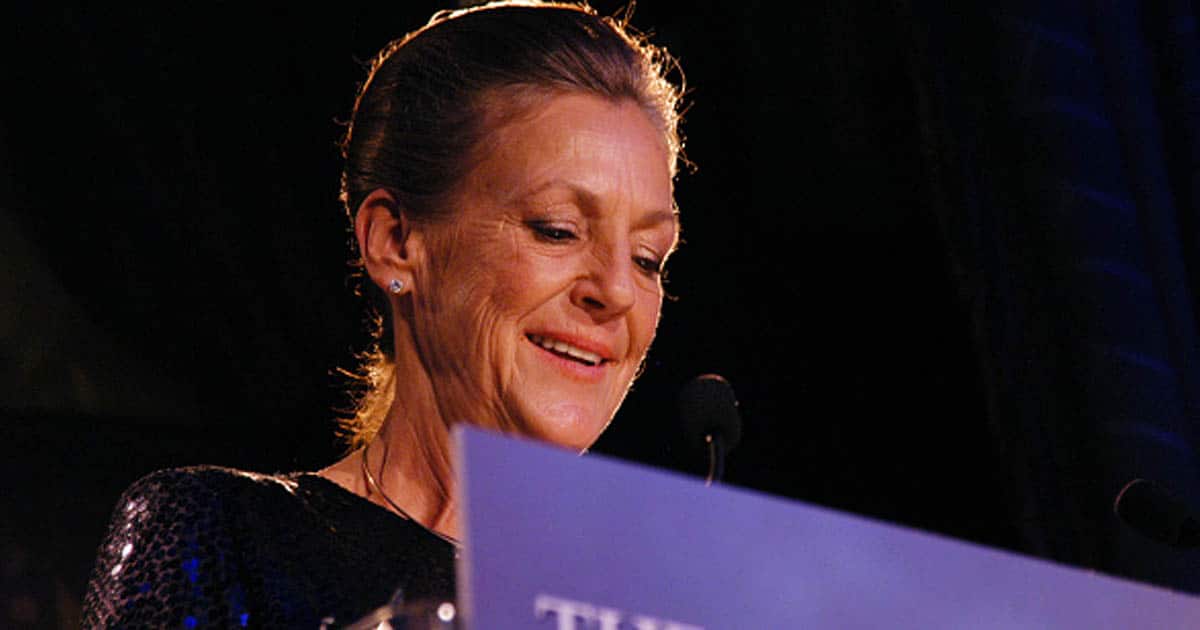 alice walton speaks on stage during event