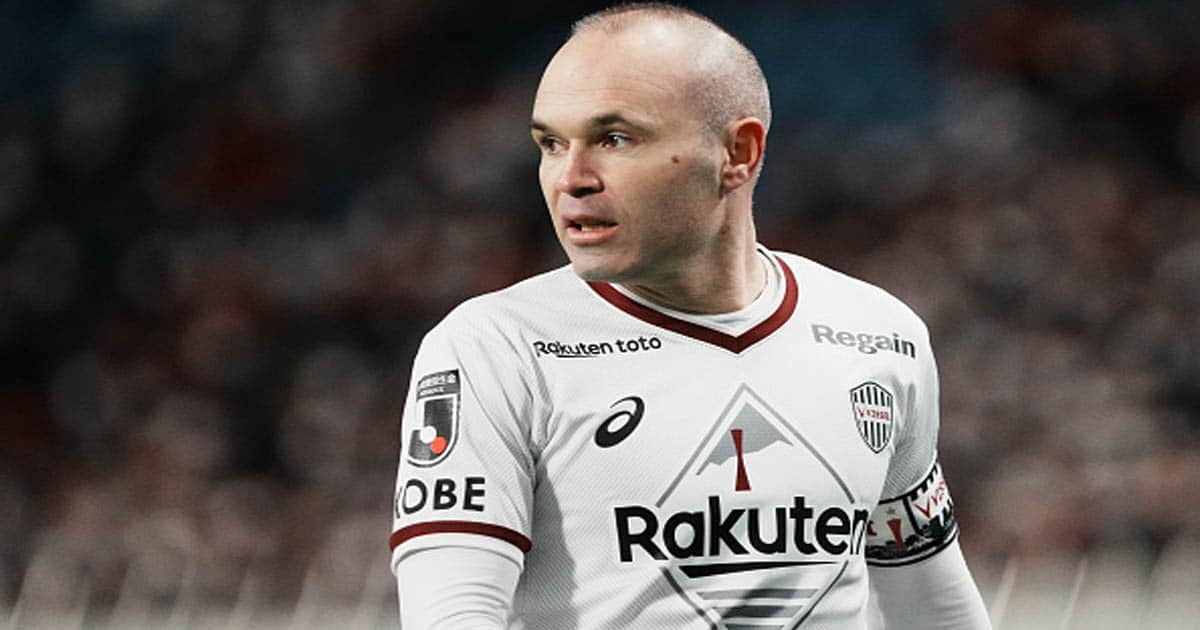 Andres Iniesta of Vissel Kobe looks on during the J.LEAGUE Meiji Yasuda J1 9th Sec. match