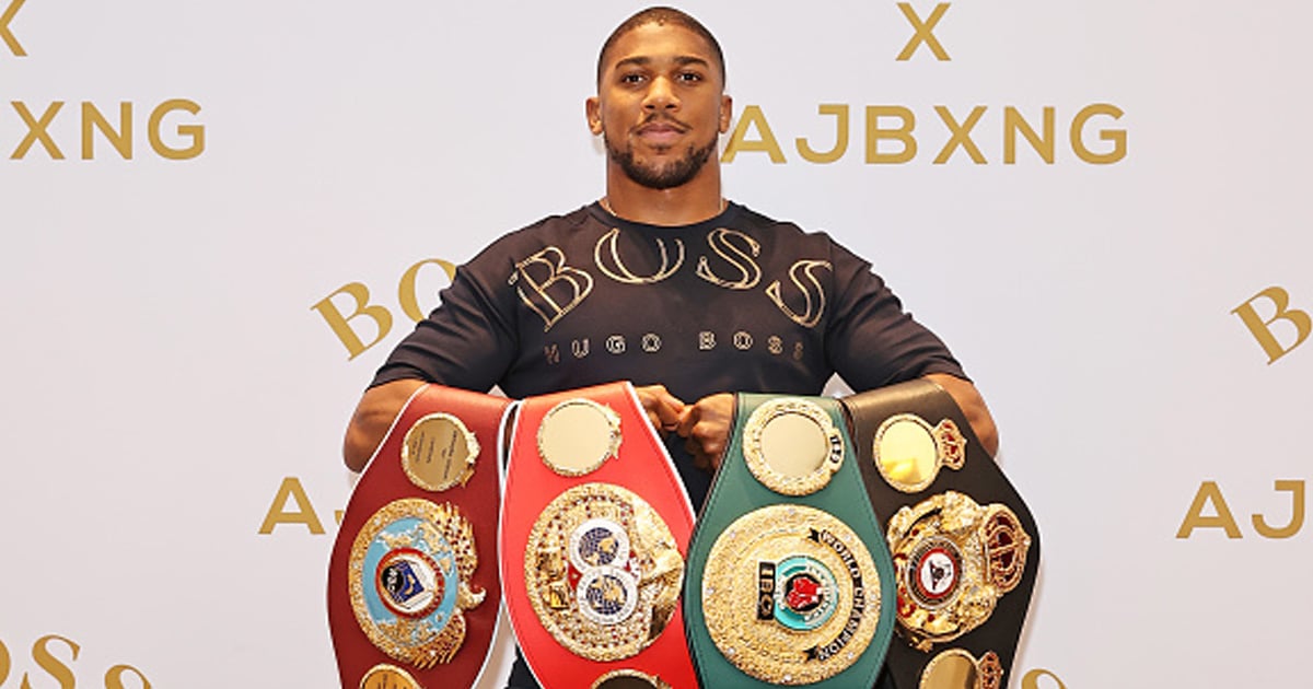 Anthony Joshua attends the BOSS capsule collection photocall