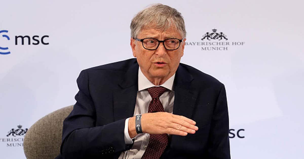 Bill Gates, co-chair of the Bill & Melinda Gates Foundation, speaks during a panel discussion