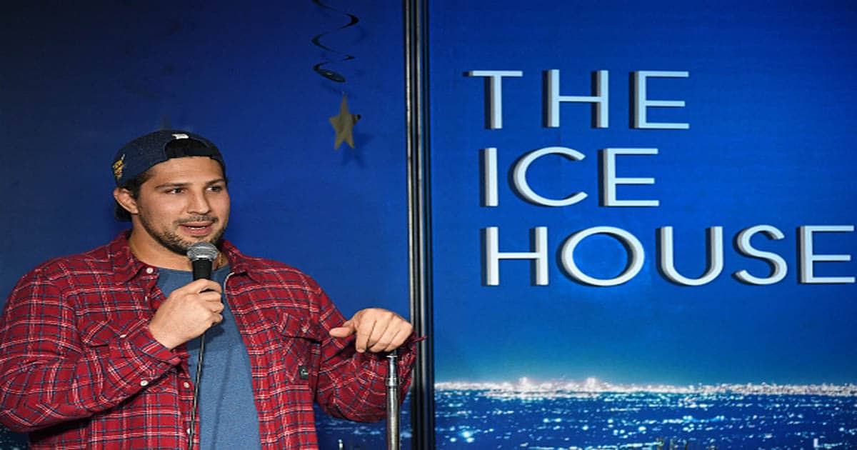 comedian brendan schaub performs on stage at the ice house