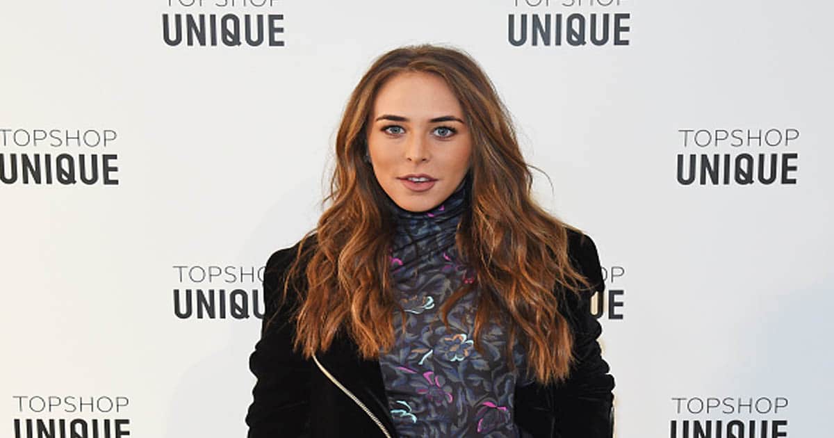 Chloe Green arrives at the Topshop Unique LFW AW16 show