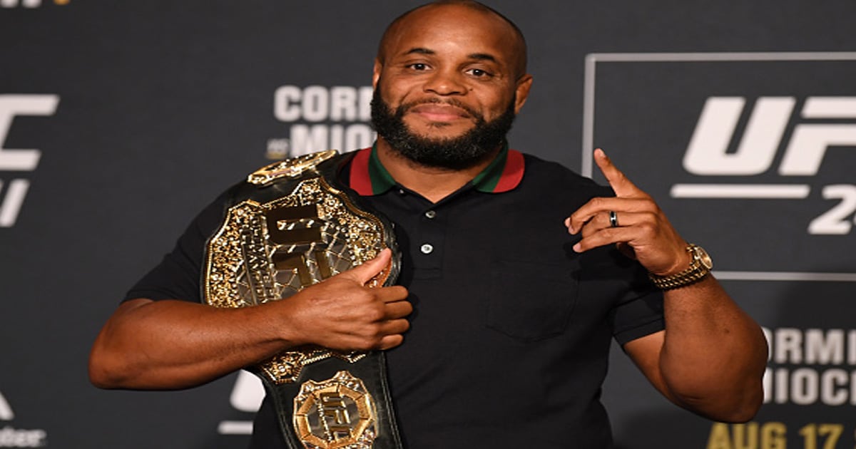 richest mma fighters Daniel Cormier poses for a photo during the UFC 241 Ultimate Media Day