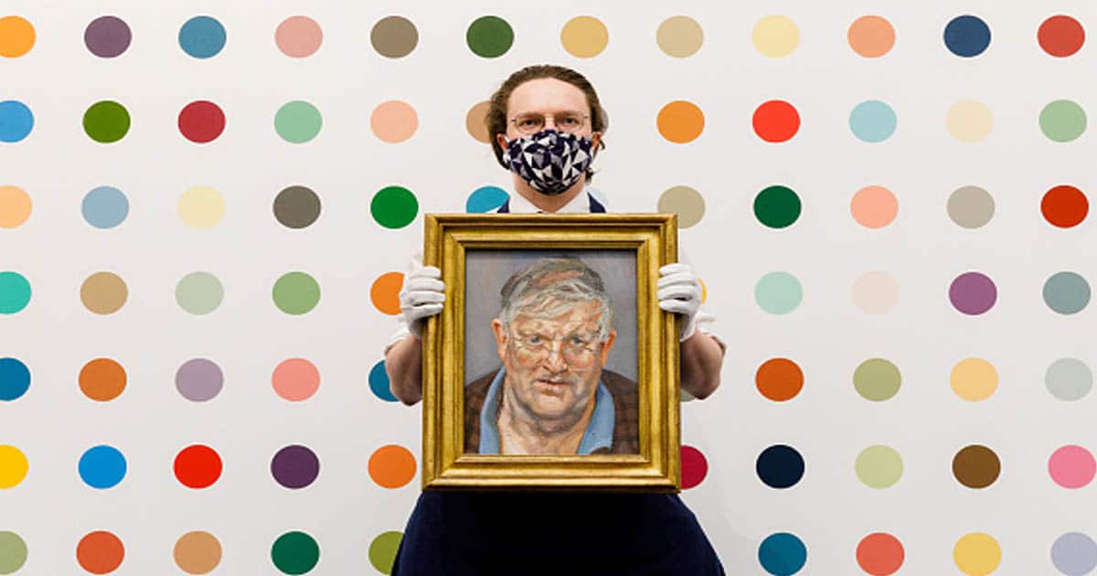 richest painters Damien Hirst’s ‘Biotin-Propranolol Analog’ (est. 650,000-850,000) go on view at Sotheby's