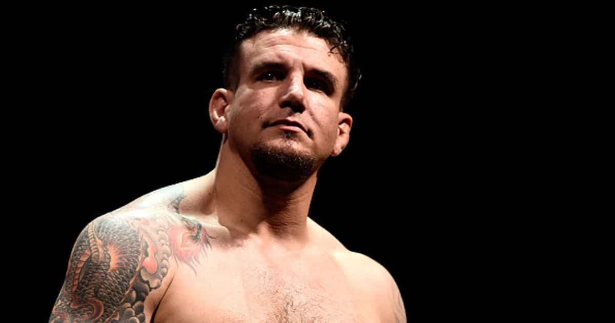 richest mma fighters Frank Mir of the USA looks on in during the UFC Fight Night