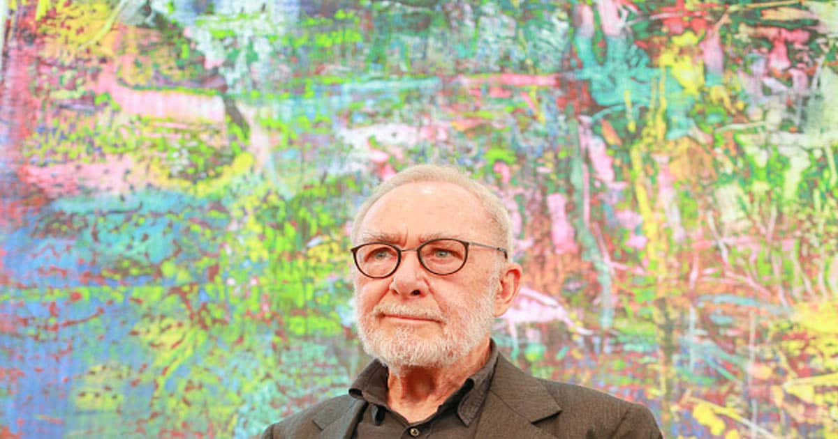 Gerhard Richter attends a press conference and exhibition preview
