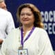 Gina Rinehart is seen watching on during the 2018 Australia Swimming National Trials