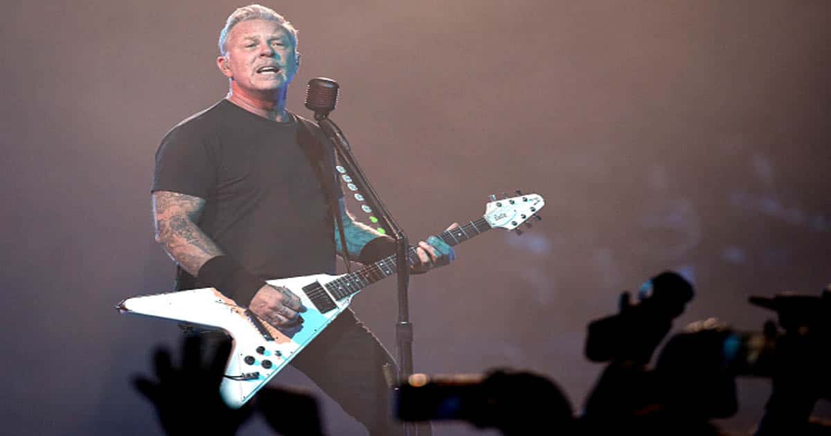 richest rockstars James Hetfield of Metallica performs during Metallica's 40th Anniversary Concert