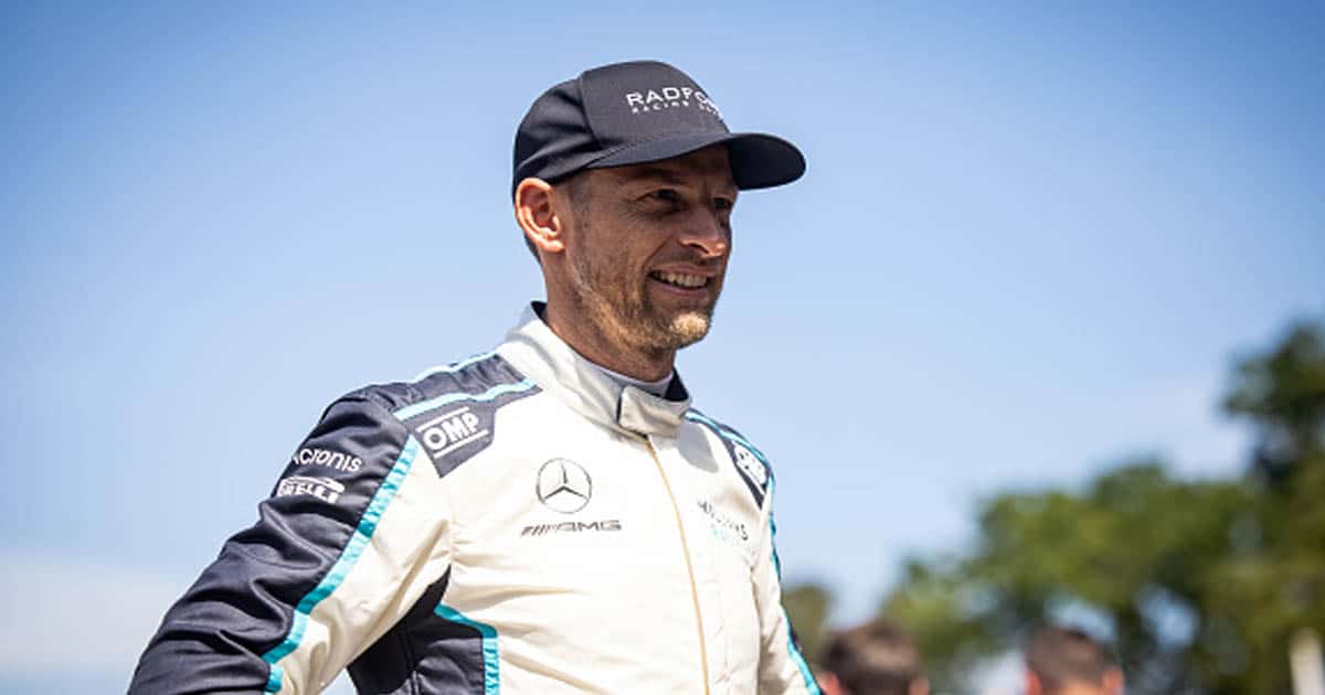 richest race drivers Jenson Button prepares to drive during the Goodwood Festival of Speed  