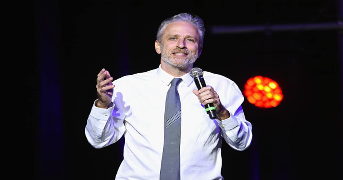 Comedian Jon Stewart performs on stage during the 10th Annual Stand Up For Heroes show 