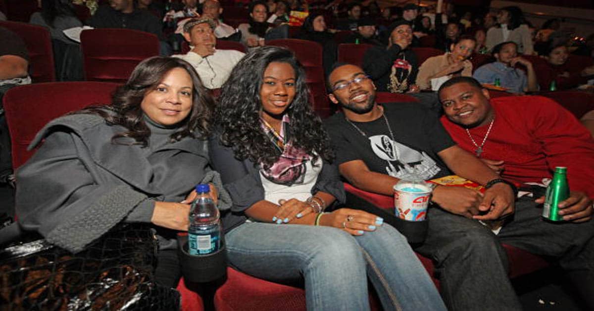 Juanita Jordan, Jasmin Jordan, Marcus Jordan and John Jordan attends a Screening of "Notorious"