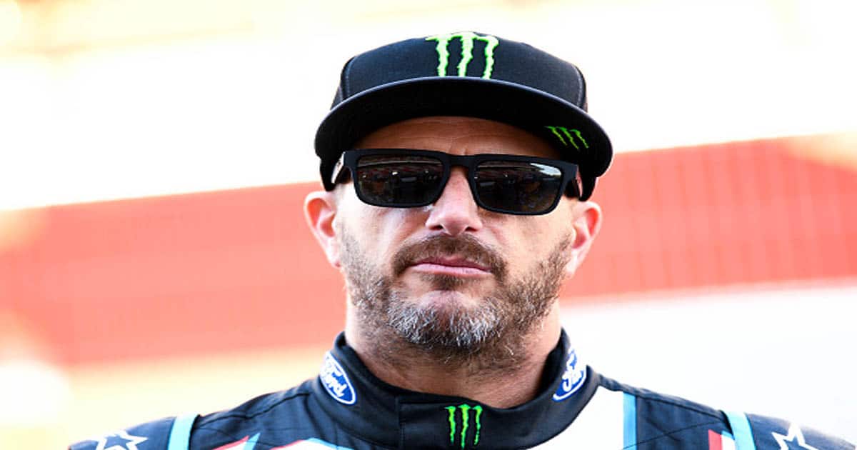 richest race drivers Ken Block of the United States and Hoonigan Racing Division team looks on