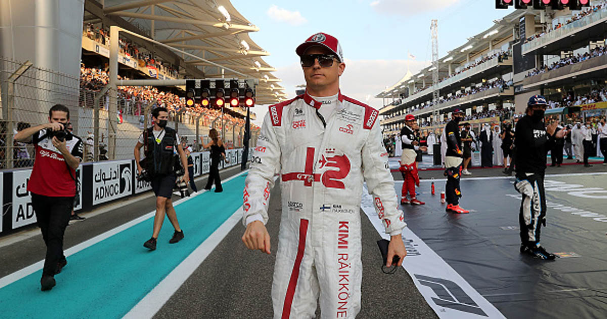 Kimi Raikkonen of Finland and Alfa Romeo Racing walks on the grid prior to the F1 Grand Prix 