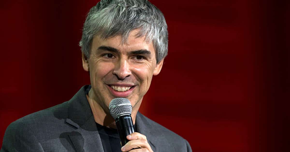 Larry Page speaks during the 2015 Fortune Global Forum