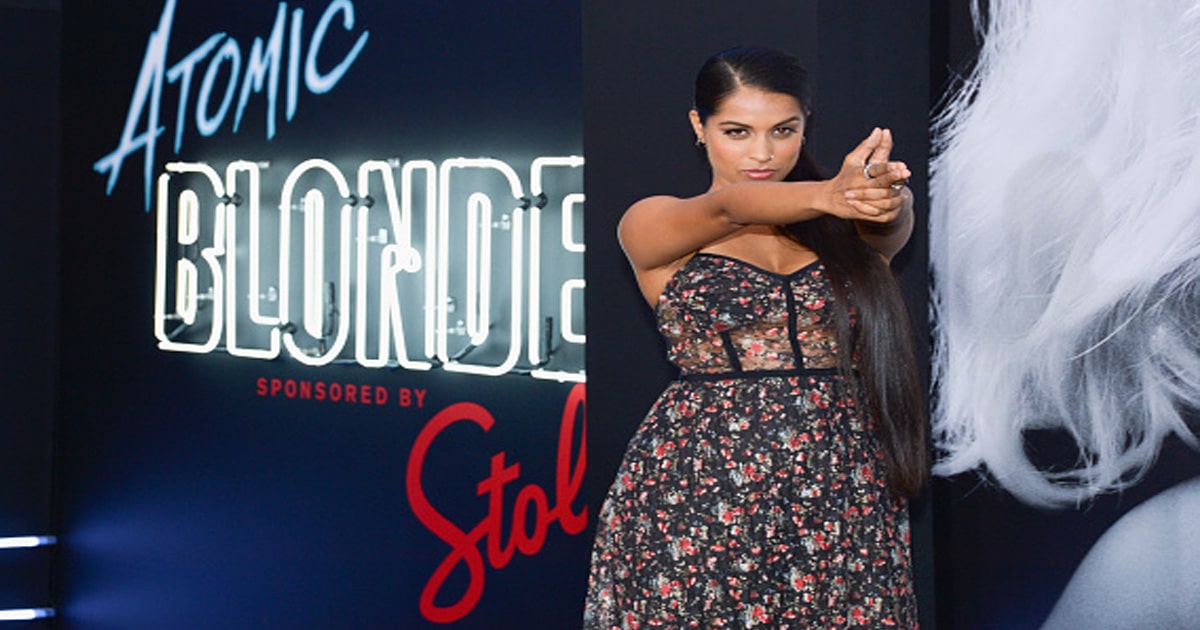 youtuber lilly singh attends the premiere of atomic blonde in 2017