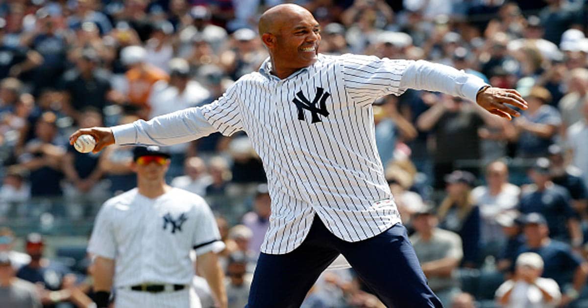 richest baseball players Mariano Rivera throws the ceremonial first pitch before a game between the Yankees and the Cleveland Indians