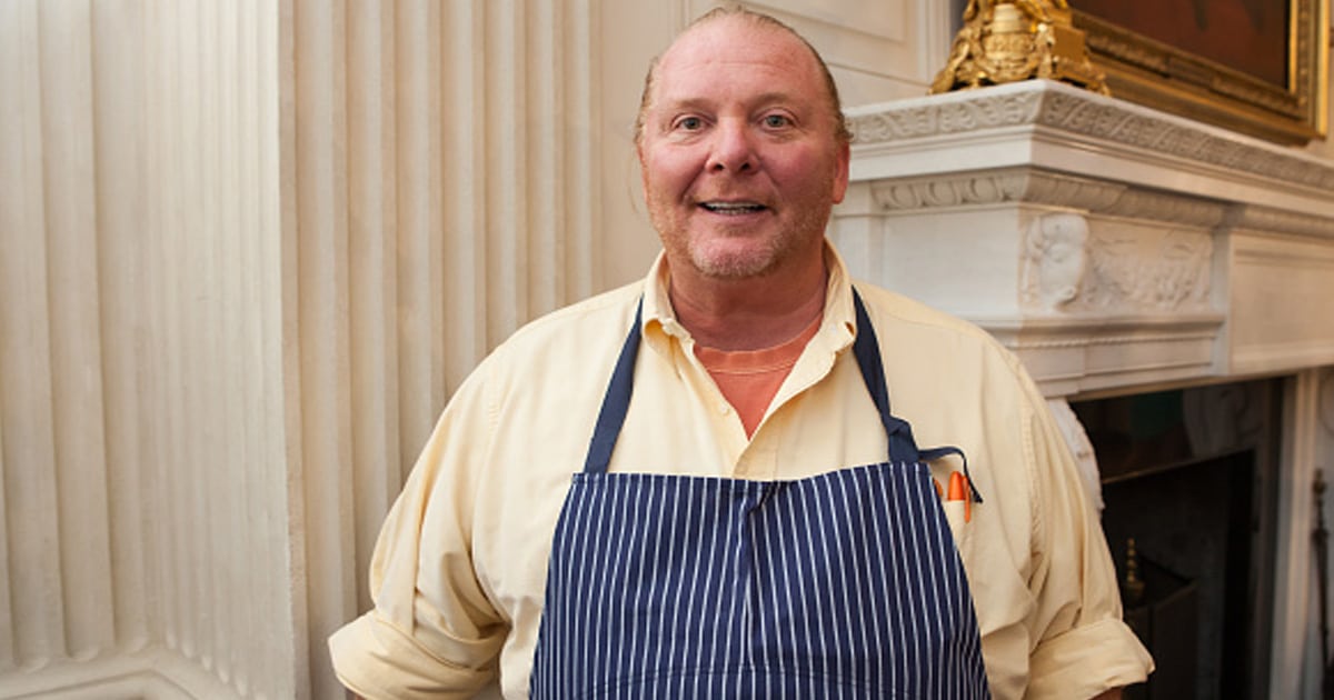 Chef Mario Batali, speaks to press during a press preview 
