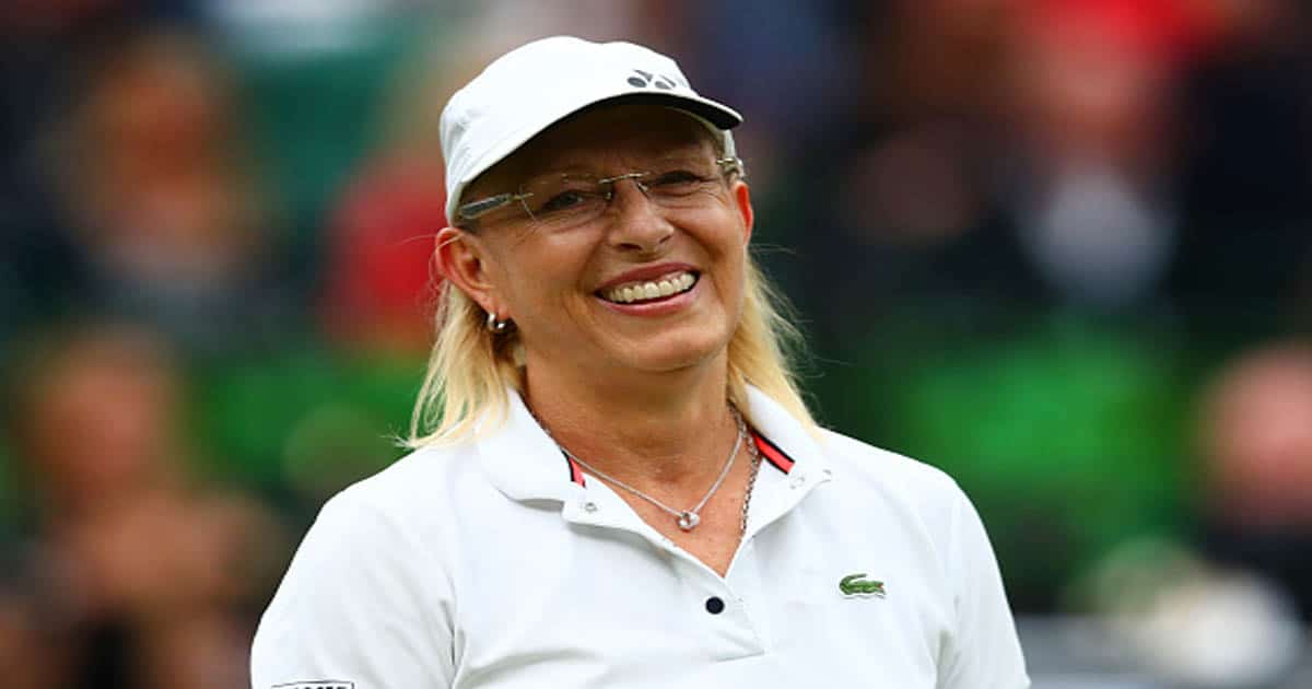 richest wta players Martina Navratilova of the United States smiles during the mixed doubles match  