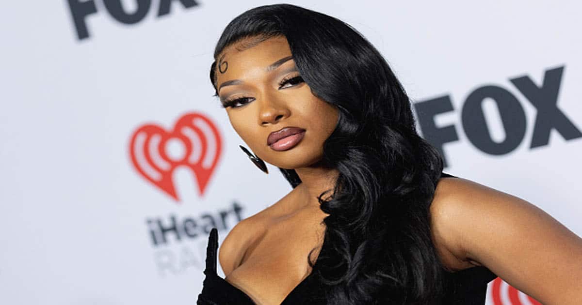 Megan Thee Stallion arrives at the 2022 iHeartRadio music awards