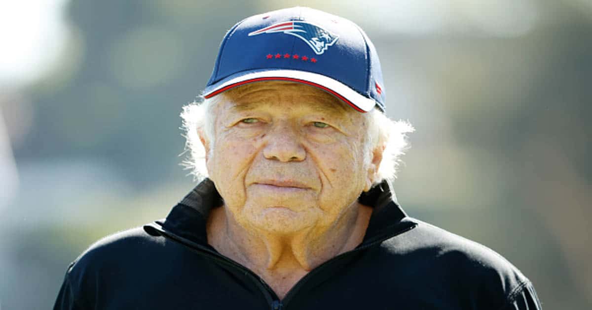 Robert Kraft looks on during the pro-am prior to The Genesis Invitational 