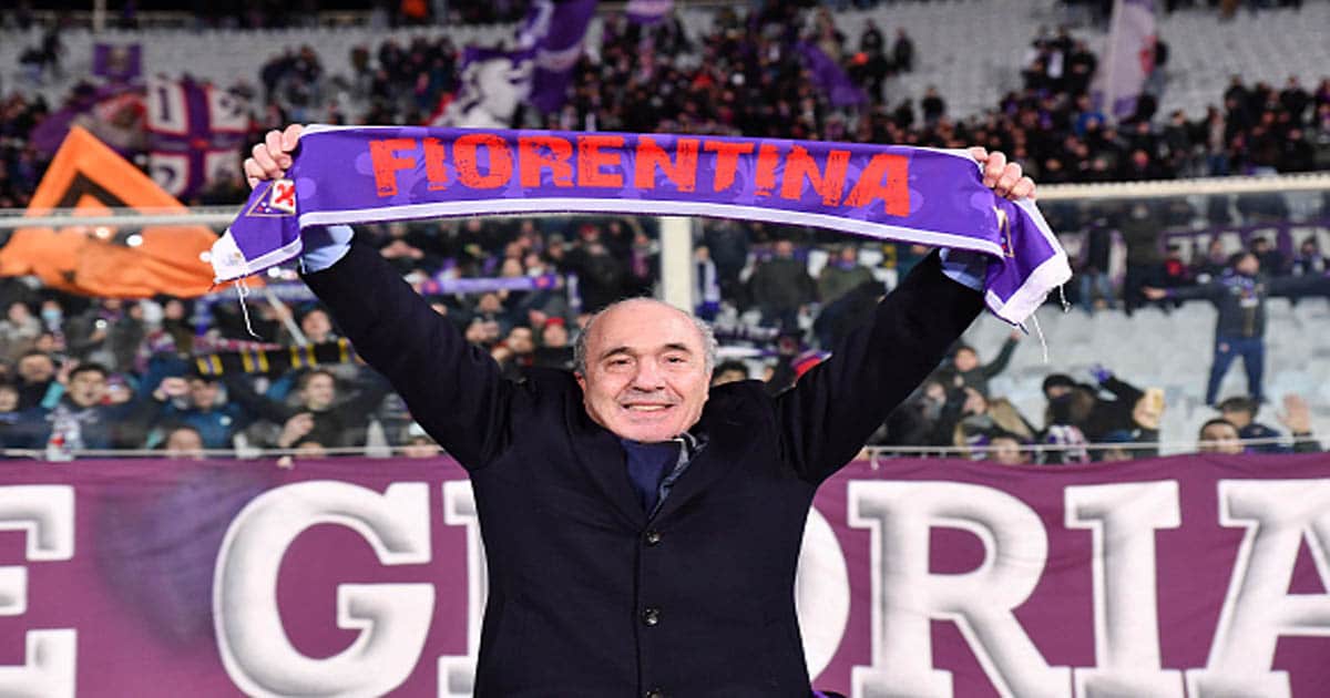 Rocco Commisso (president of Fiorentina) during the italian soccer Serie A match