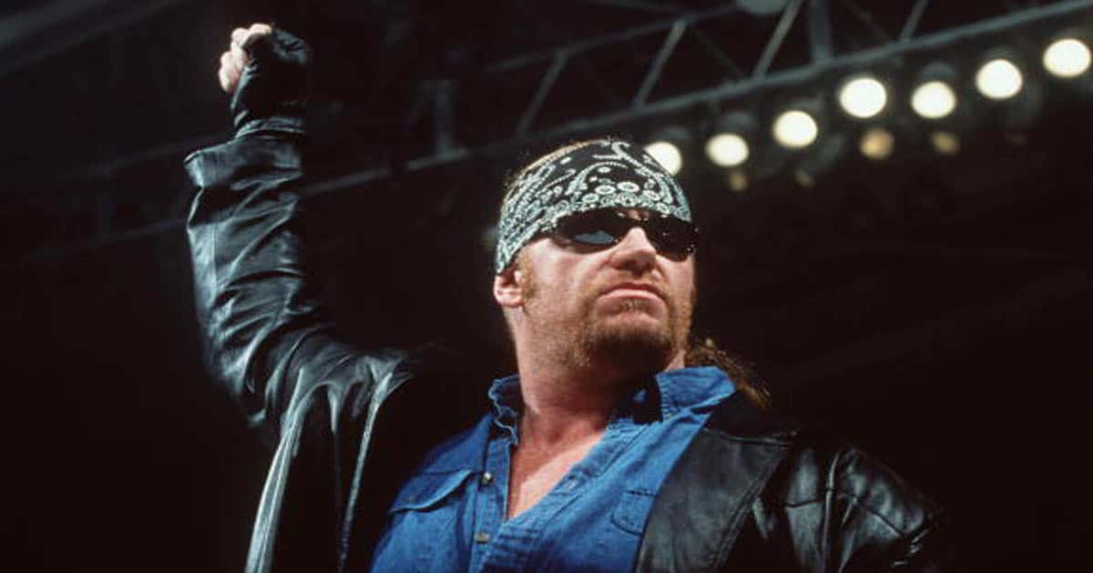 World Wrestling Federation's Wrestler Undertaker Poses June 2000