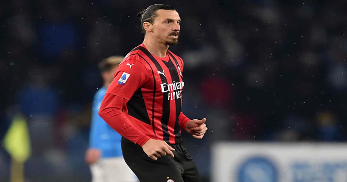 Zlatan Ibrahimovic of AC Milan looks on during the Serie A match