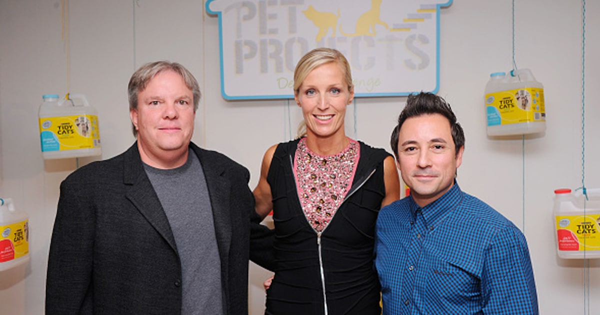 Candice Olson, Glenn Massie and Rob Gaudio attend Tidy Cats and Designer Candice Olson's celebration of Feline Design 