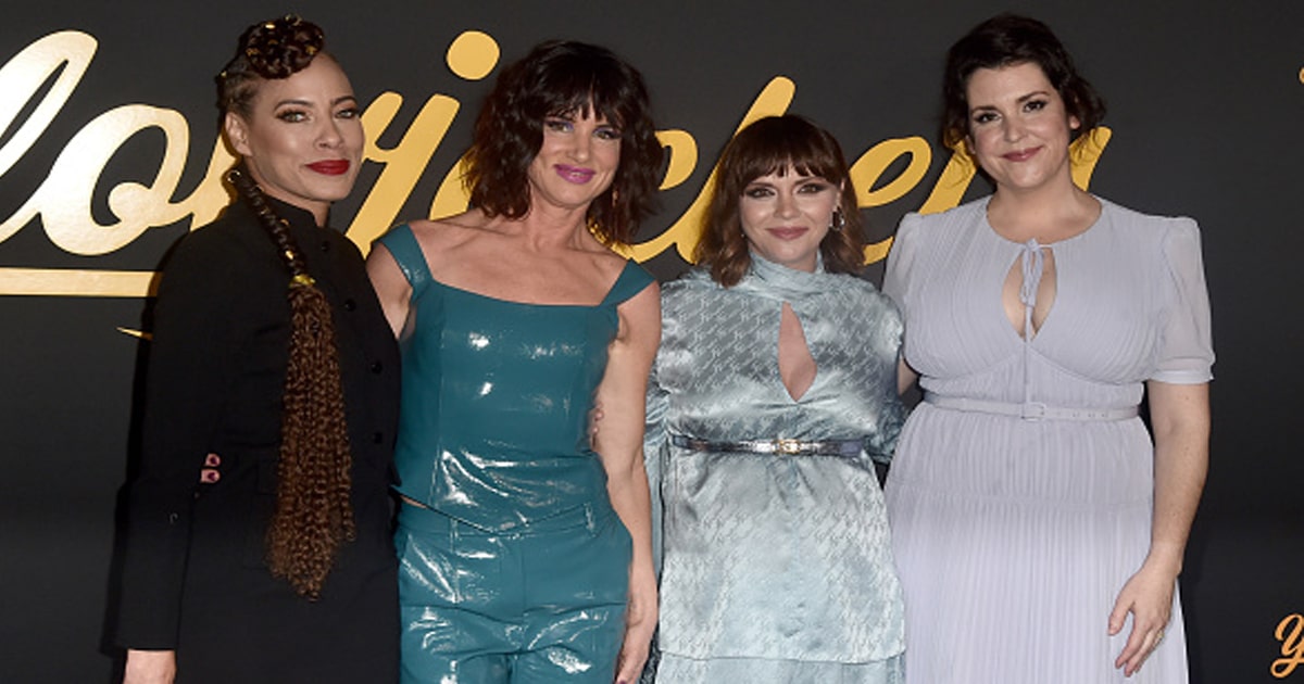 Jasmin Savoy Brown, Juliette Lewis, Christina Ricci and Melanie Lynskey attend the Premiere Of Showtime's "Yellowjackets"