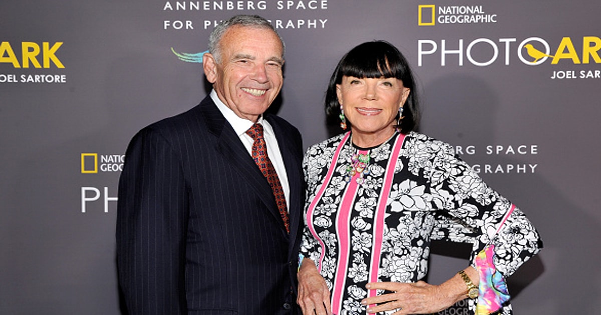 Ed Roski Jr. (L) and Gayle Roski attend the National Geographic Photo Ark 