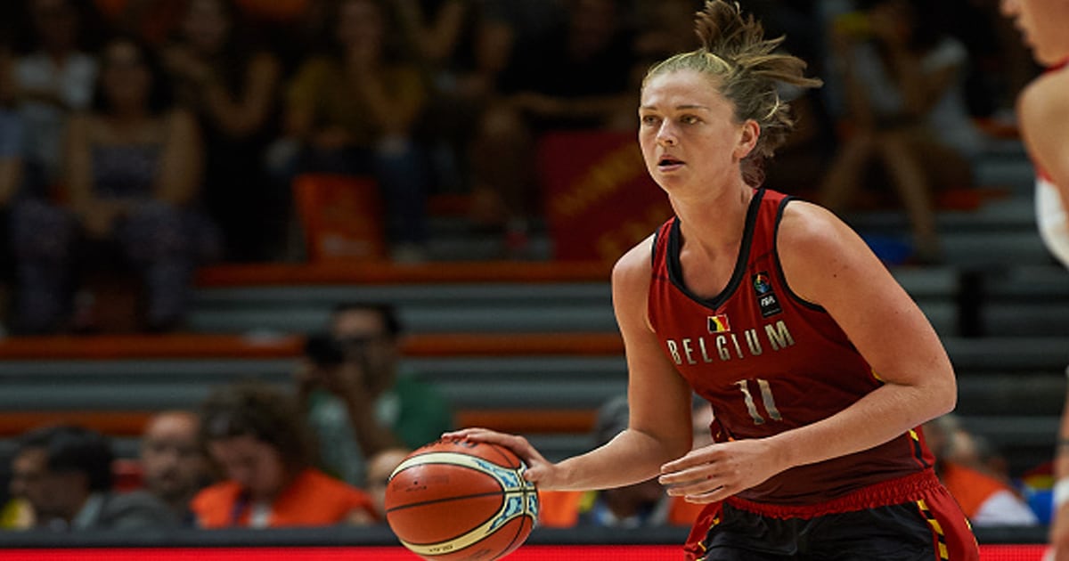 richest WNBA players Emma Meesseman of Belgium National team during the international friendly basket match
