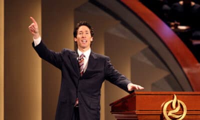 Pastor Joel Osteen preaches to some 25,000 people each week