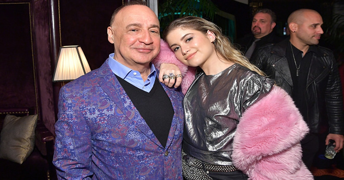 richest engineers Len Blavatnik and Sofia Reyes attend the Warner Music Pre-Grammy Party