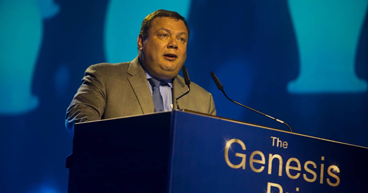 richest oil tycoons Mikhail Fridman gives a speech at The 3rd Genesis award