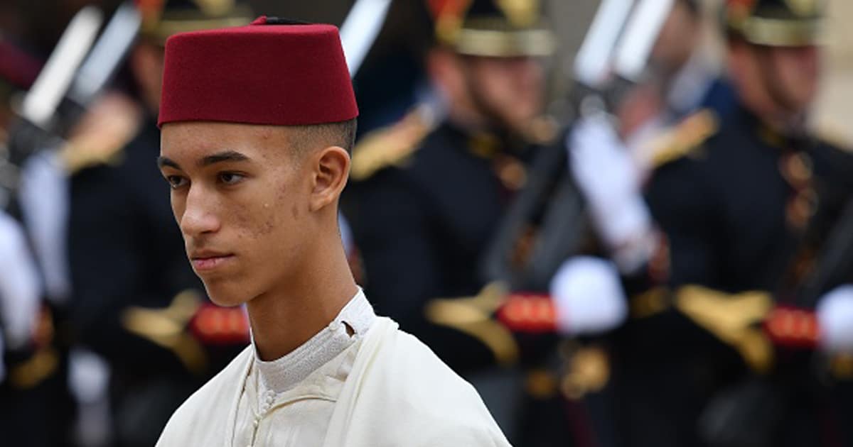 richest kids Moulay El Hassan arrives at the Elysee Presidential Palace