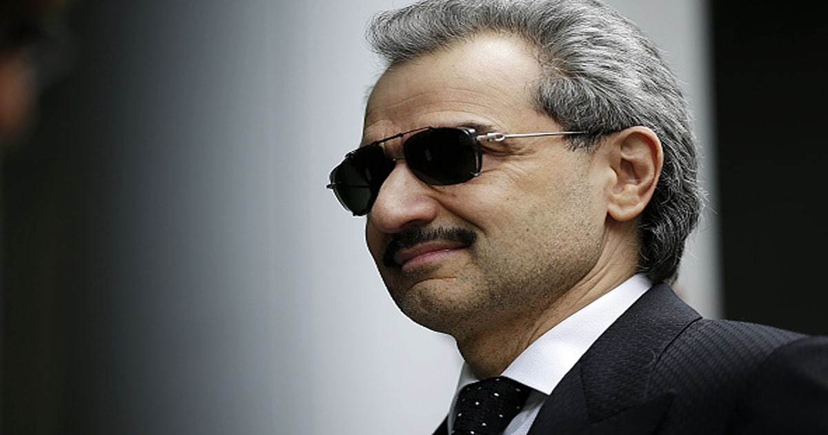 Prince Alwaleed Bin Talal arrives to give evidence at the High Court