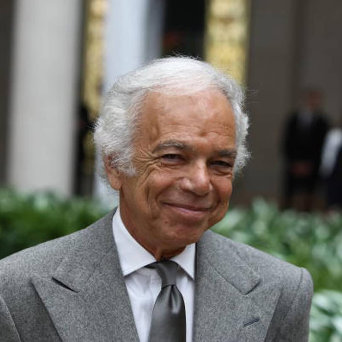 Designer Ralph Lauren attends the ribbon cutting ceremony to officially re-open the Charles Engelhard Court