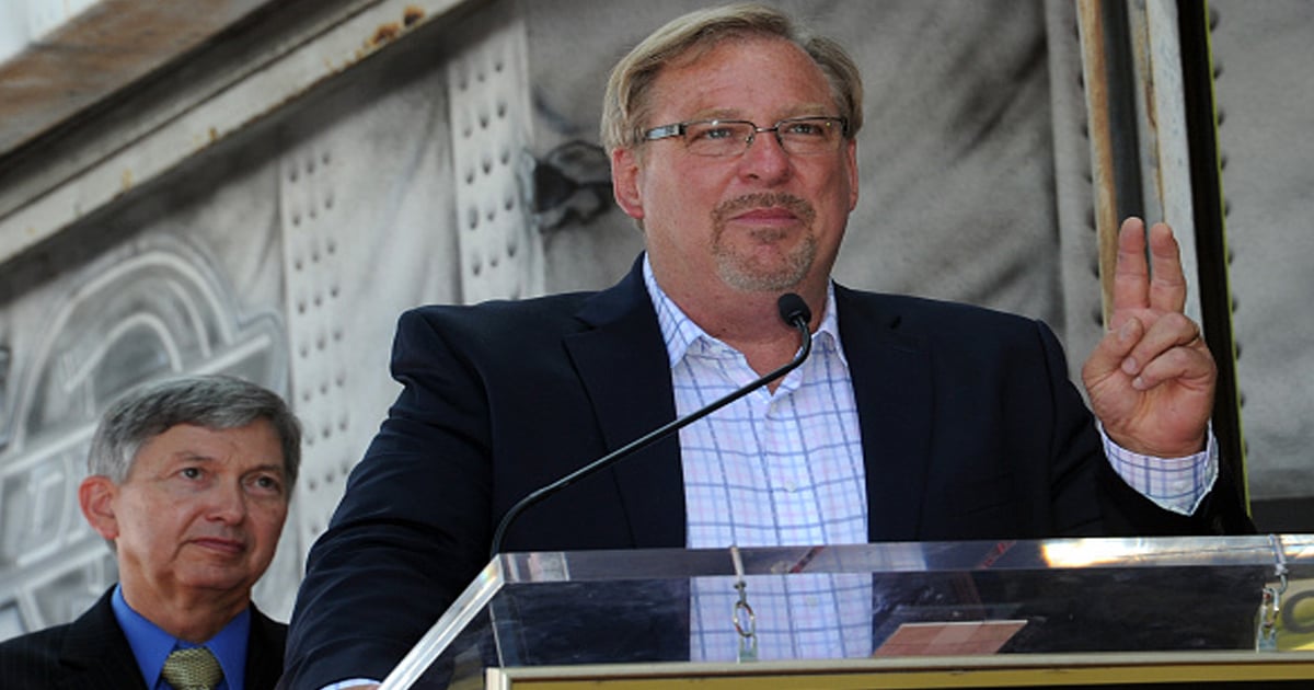 Pastor Rick Warren at Roma Downey's Star ceremony held on the Hollywood Walk Of Fame